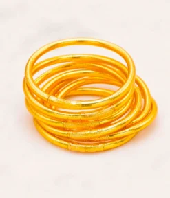 Online HippieChic Jonc Bouddhiste Doré