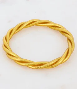 Store HippieChic Jonc Bouddhiste Torsadé Doré