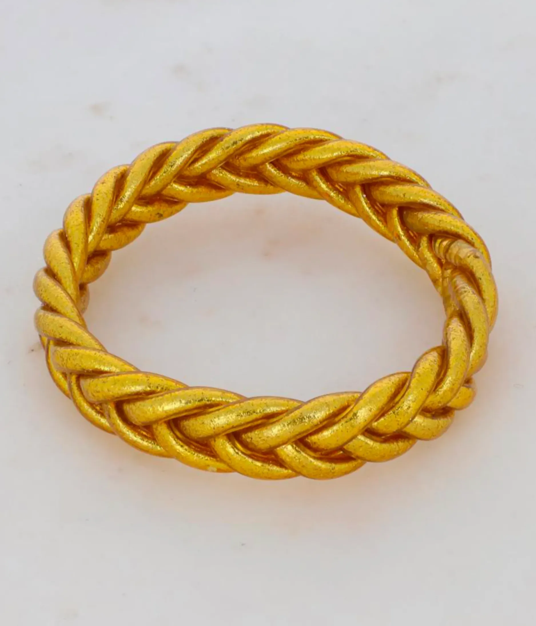 Store HippieChic Jonc Bouddhiste Tressé Doré