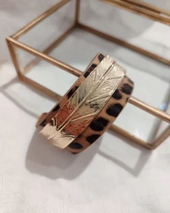 Cheap HippieChic Manchette Feuille Léopard