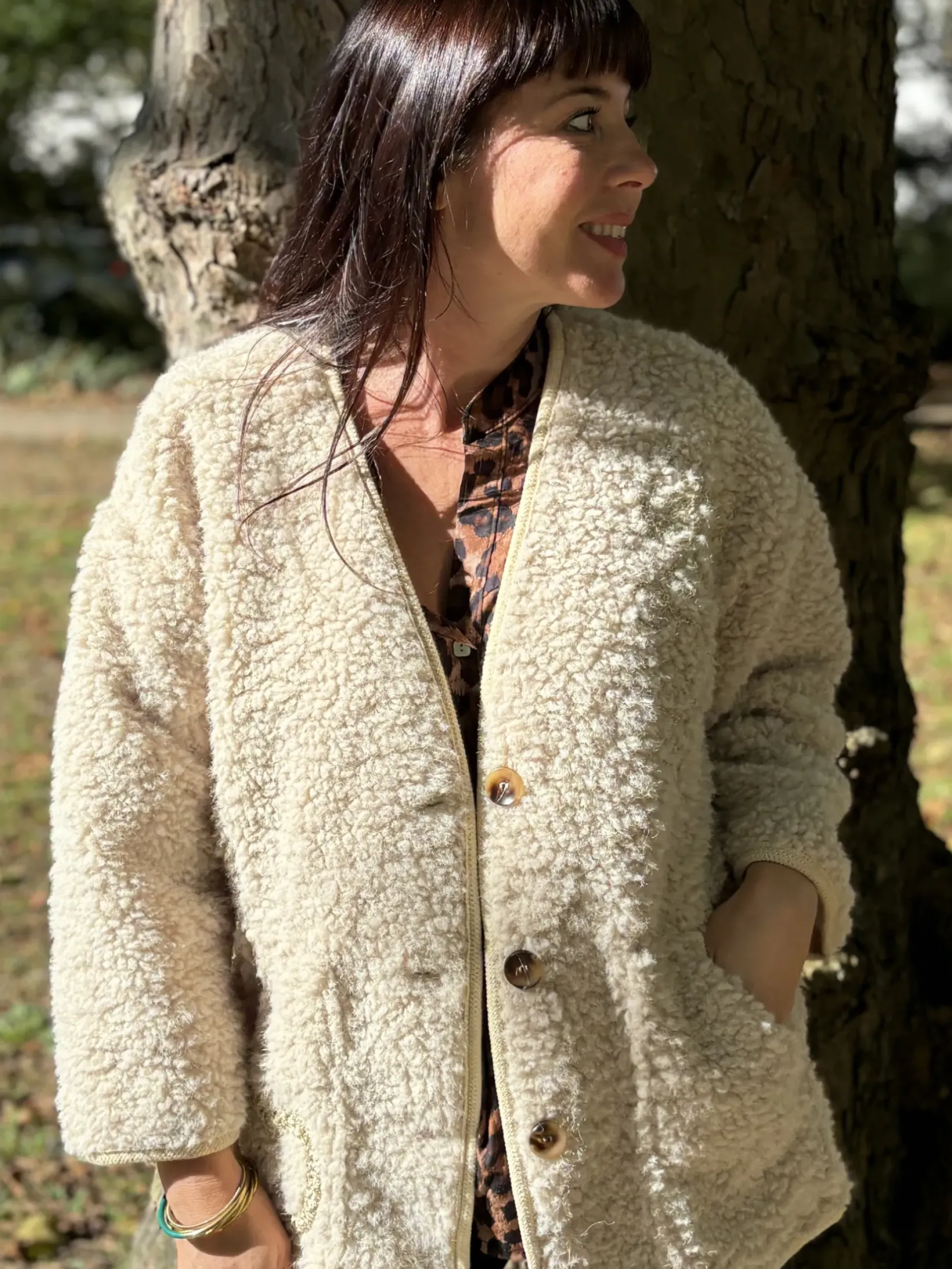 Cheap HippieChic Manteau Bouclette Fleur