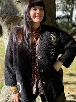 Cheap HippieChic Manteau Bouclette Fleur