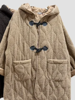 Store HippieChic Manteau Bouclette Matelassé Noir