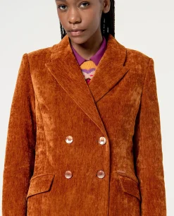 Store HippieChic Manteau en Velours Lisse