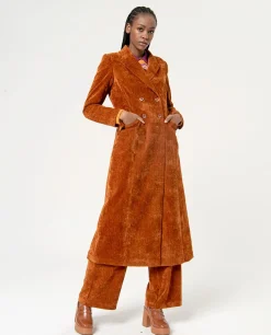 Store HippieChic Manteau en Velours Lisse