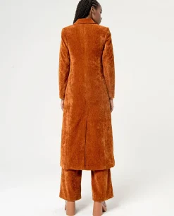 Store HippieChic Manteau en Velours Lisse