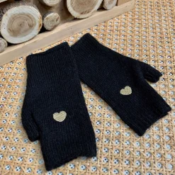 Cheap HippieChic Mitaine Coeur Brodé