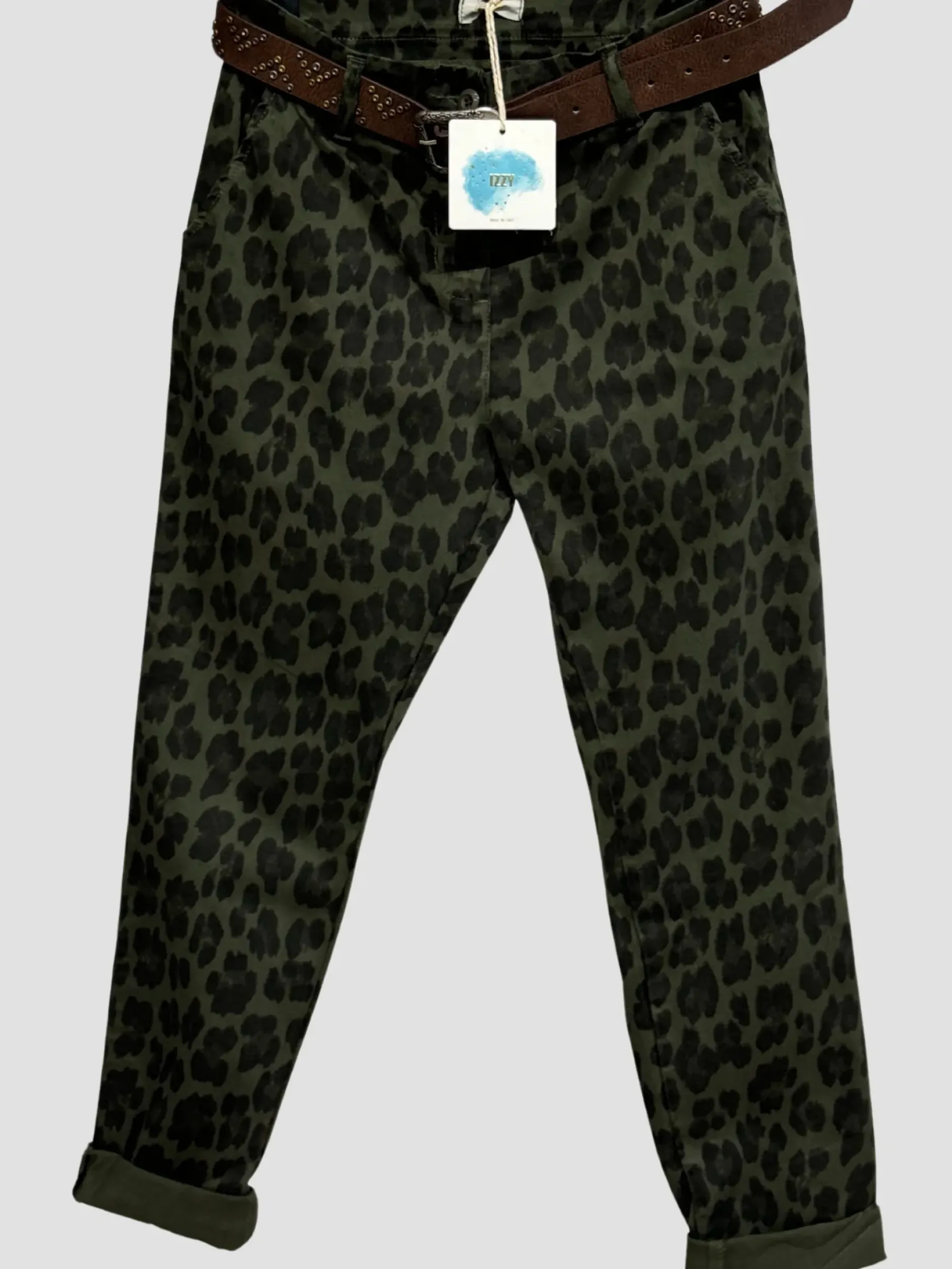 Fashion HippieChic Pantalon Chino Léopard