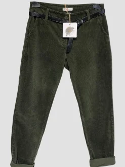 Clearance HippieChic Pantalon en Velours Achille Pistache