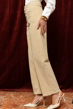 Online HippieChic Pantalon Velours Boutons