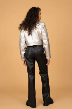 Shop HippieChic Pantalon Wide Leg Simili