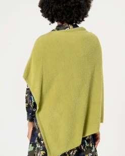 New HippieChic Poncho Tricot Fourrure Noir