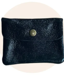 Online HippieChic Porte Monnaie Brillant Cuir Noir