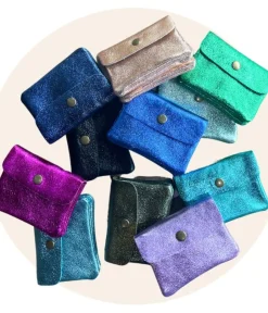 Online HippieChic Porte Monnaie Brillant Cuir Noir