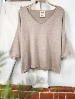 Cheap HippieChic Pull basic manches 3/4 Noir