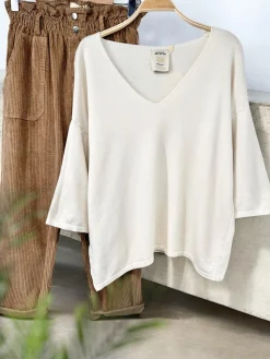 Cheap HippieChic Pull basic manches 3/4 Noir