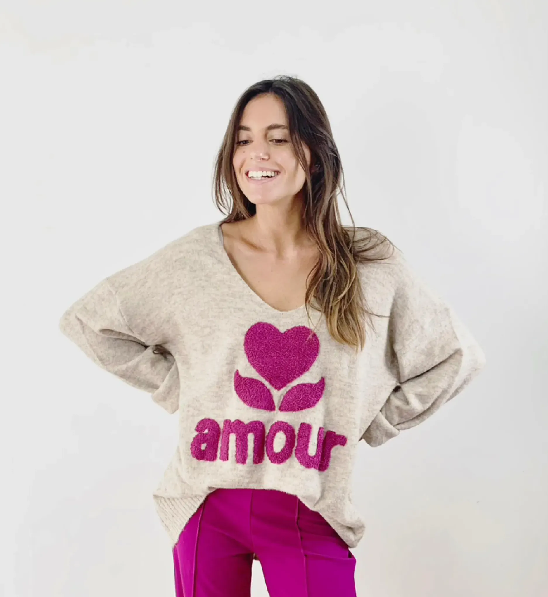 Outlet HippieChic Pull Chiné Amour