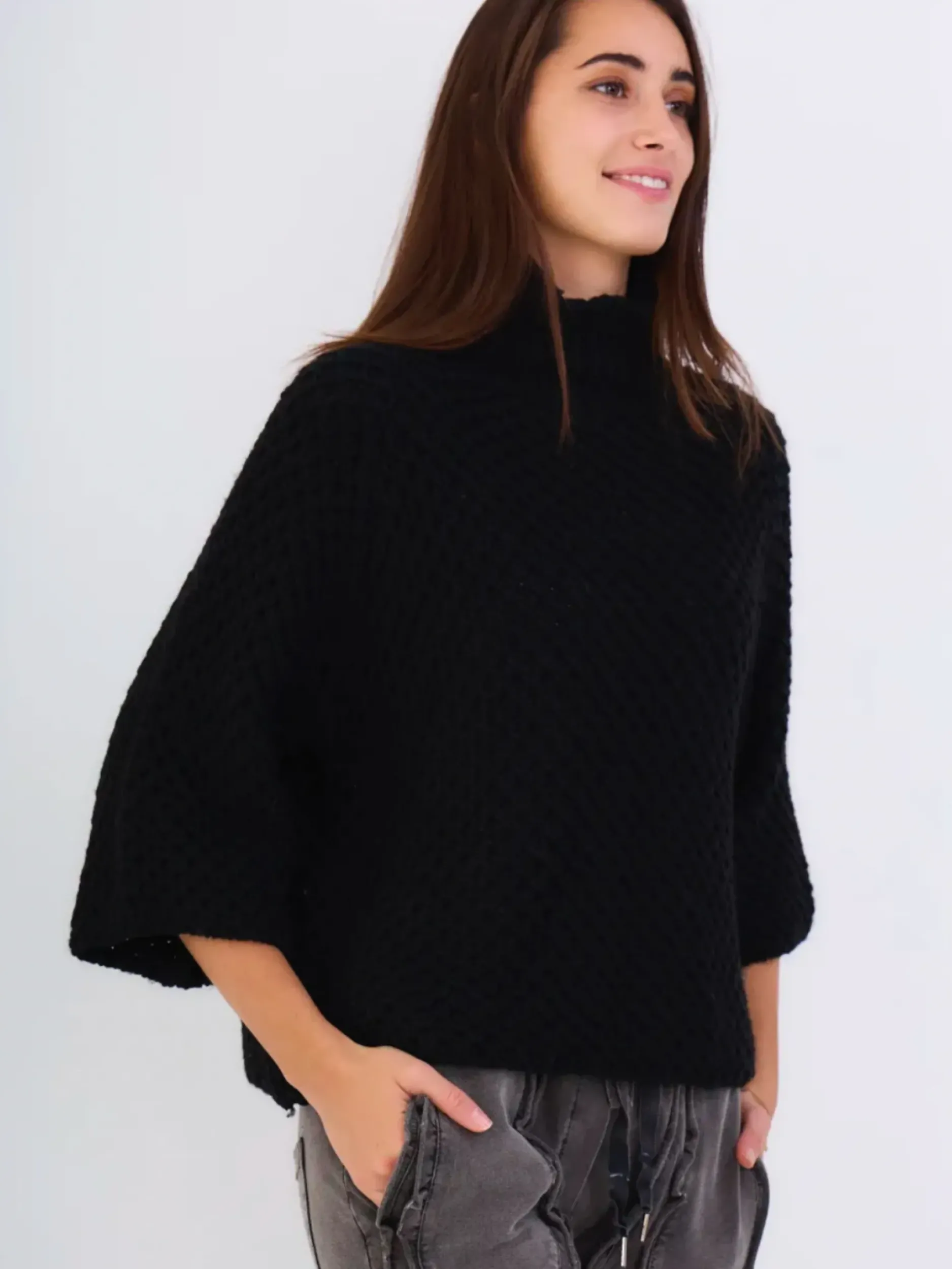 Hot HippieChic Pull Col Cheminée Elina