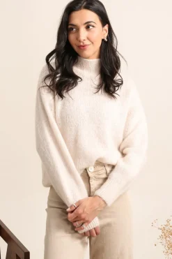 Discount HippieChic Pull Col Montant Manches Ballons