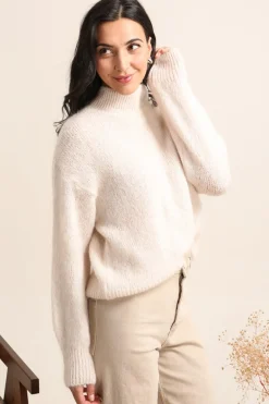 Discount HippieChic Pull Col Montant Manches Ballons