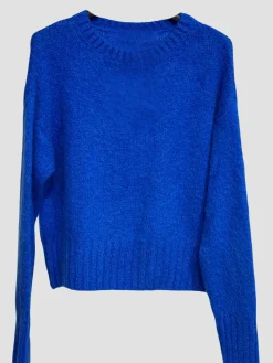 Online HippieChic Pull en Mohair Col Rond Écru