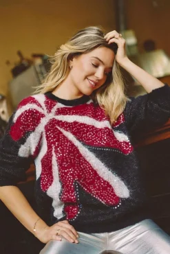 Discount HippieChic Pull Fleurs Rouge