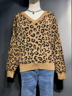 Clearance HippieChic Pull Léopard Lurex