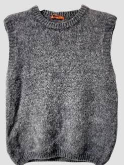 Cheap HippieChic Pull sans Manches Bords Côtelé