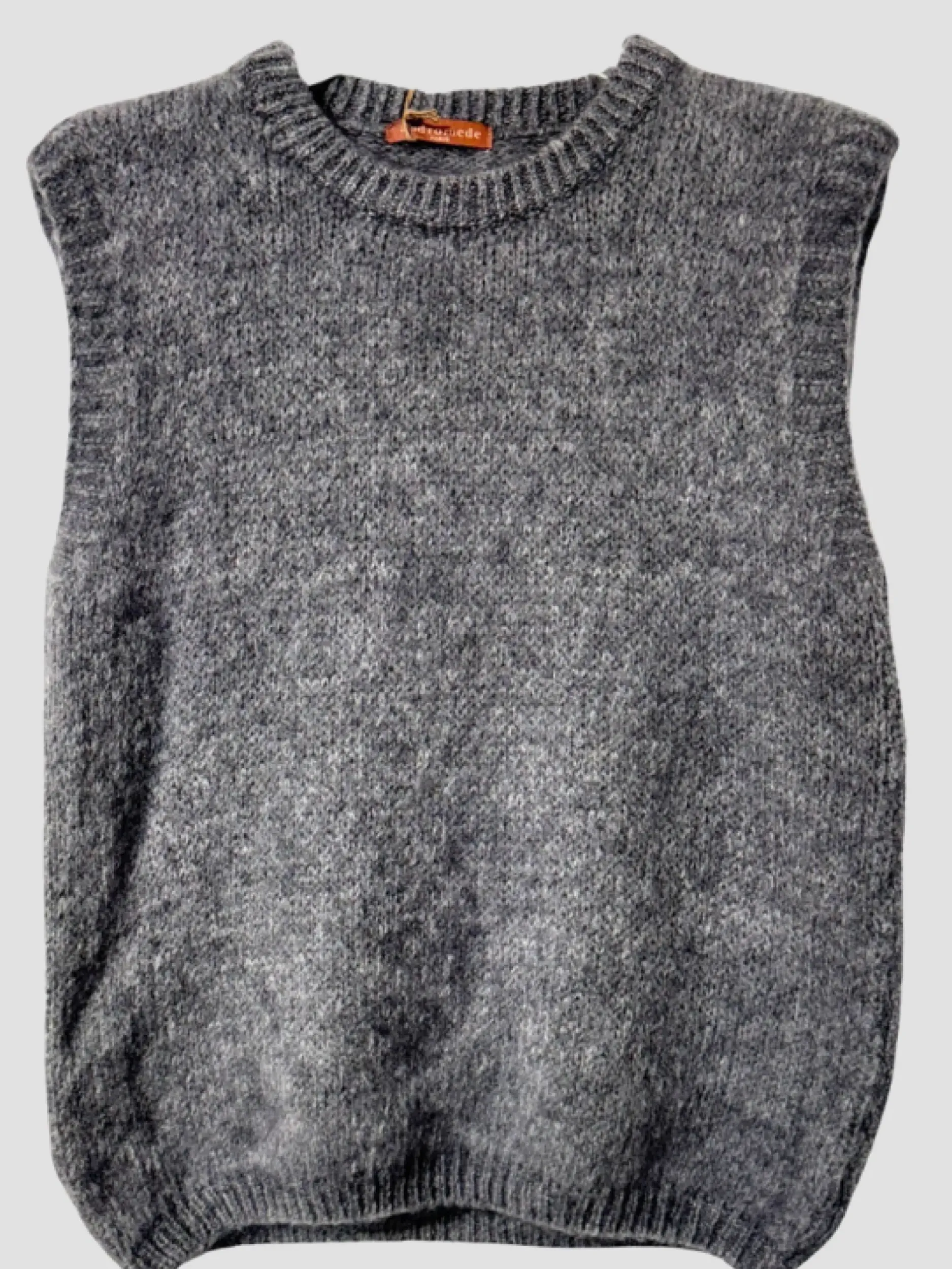 Cheap HippieChic Pull sans Manches Bords Côtelé