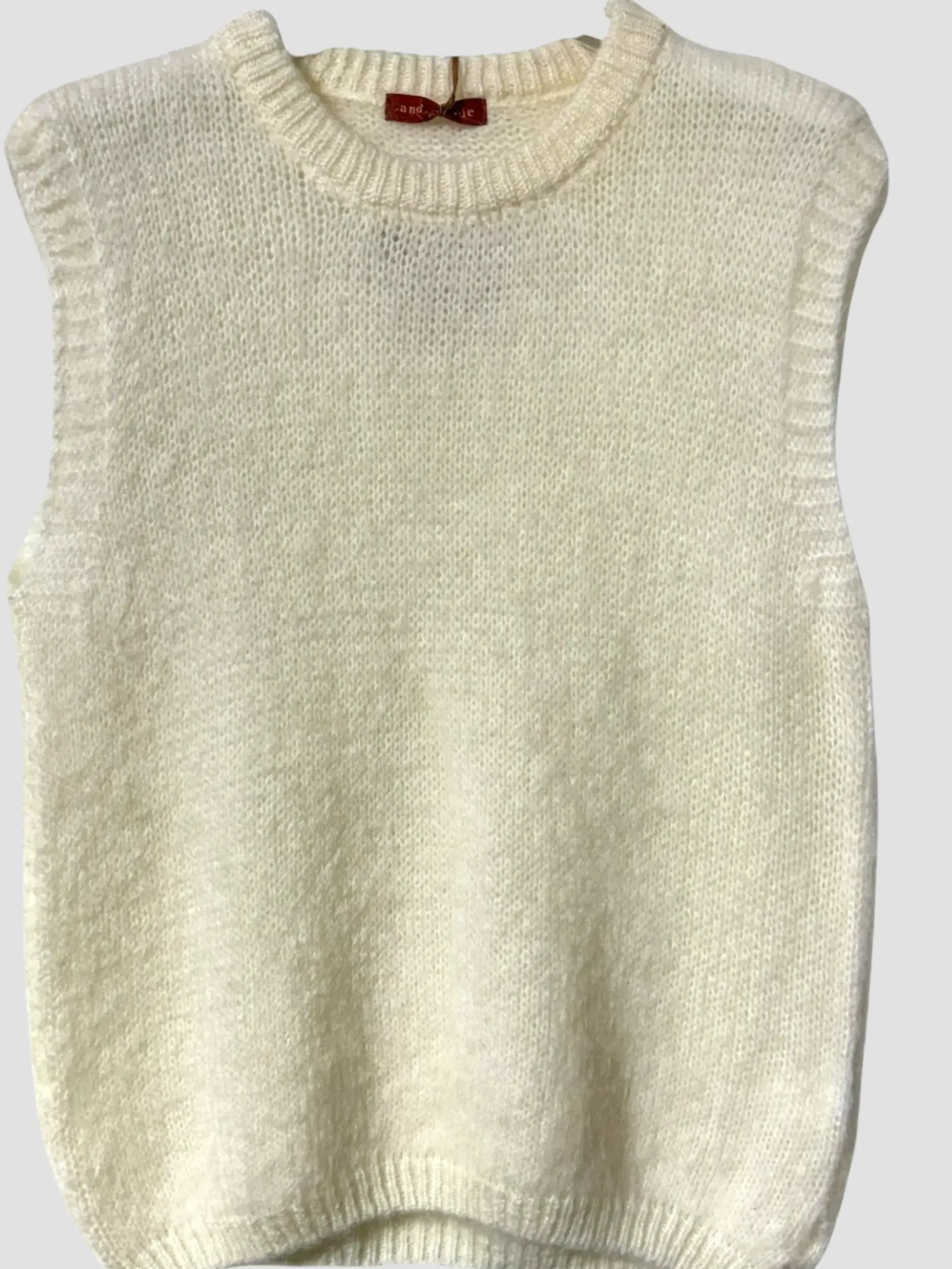 Cheap HippieChic Pull sans Manches Bords Côtelé