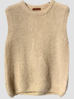 Cheap HippieChic Pull sans Manches Bords Côtelé