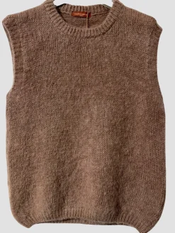 Cheap HippieChic Pull sans Manches Bords Côtelé