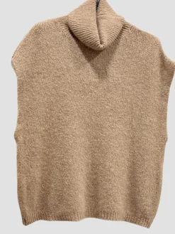 Fashion HippieChic Pull sans Manches Col Roulé