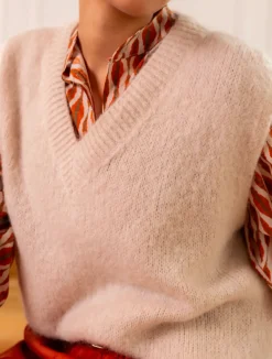 Cheap HippieChic Pull sans Manches Olga Beige