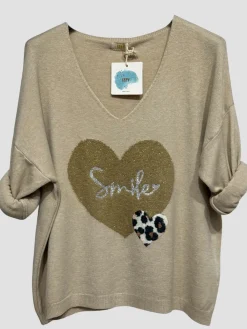 Clearance HippieChic Pull Smile Coeur