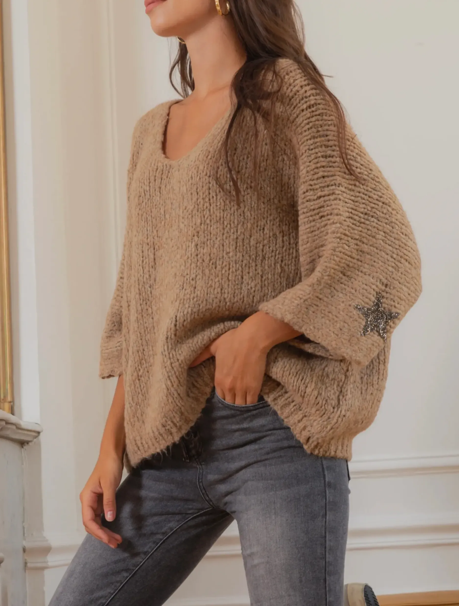 Cheap HippieChic Pull Star Doudou Blanc