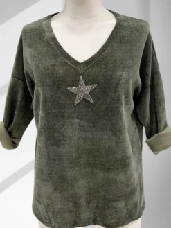 Clearance HippieChic Pull Velours Star