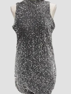 Cheap HippieChic Robe Col Montant en Sequins