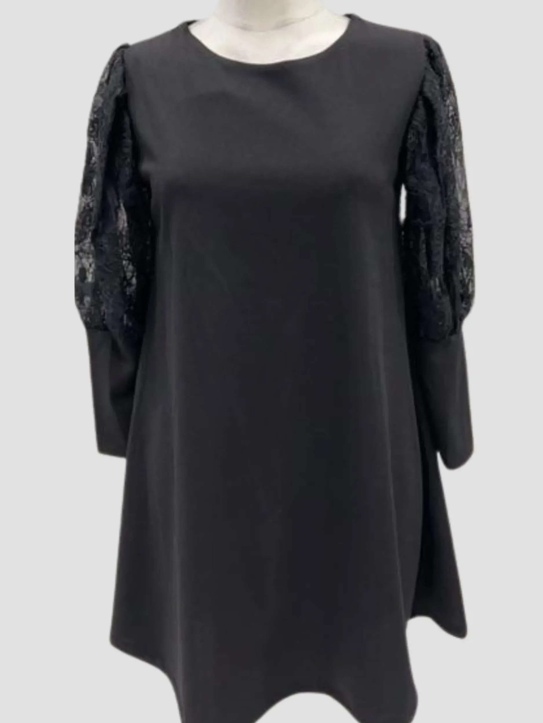 Online HippieChic Robe Noir Manches Dentelles