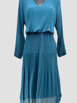 Best HippieChic Robe Plissée Unie VertPrintemps