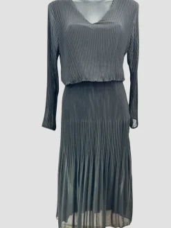 Best HippieChic Robe Plissée Unie VertPrintemps