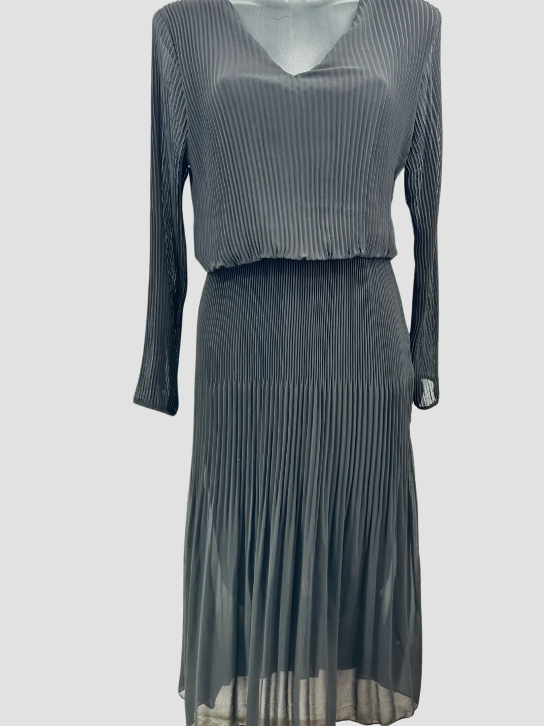 Best HippieChic Robe Plissée Unie VertPrintemps