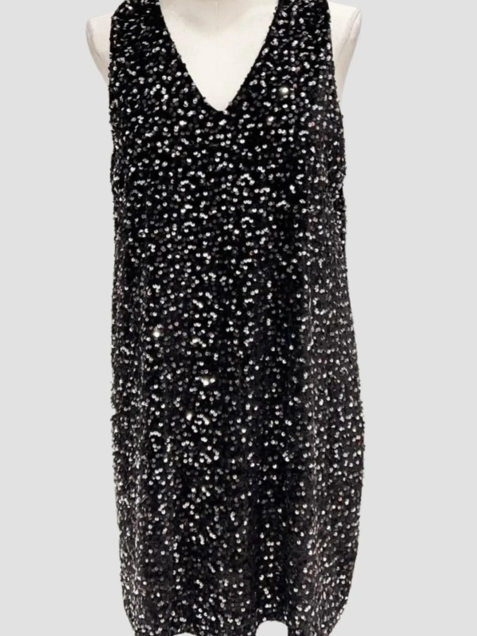 Cheap HippieChic Robe sans Manches Velours Sequins