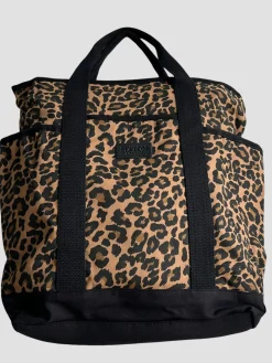 Sale HippieChic Sac à dos à imprimé léopard - marron foncé