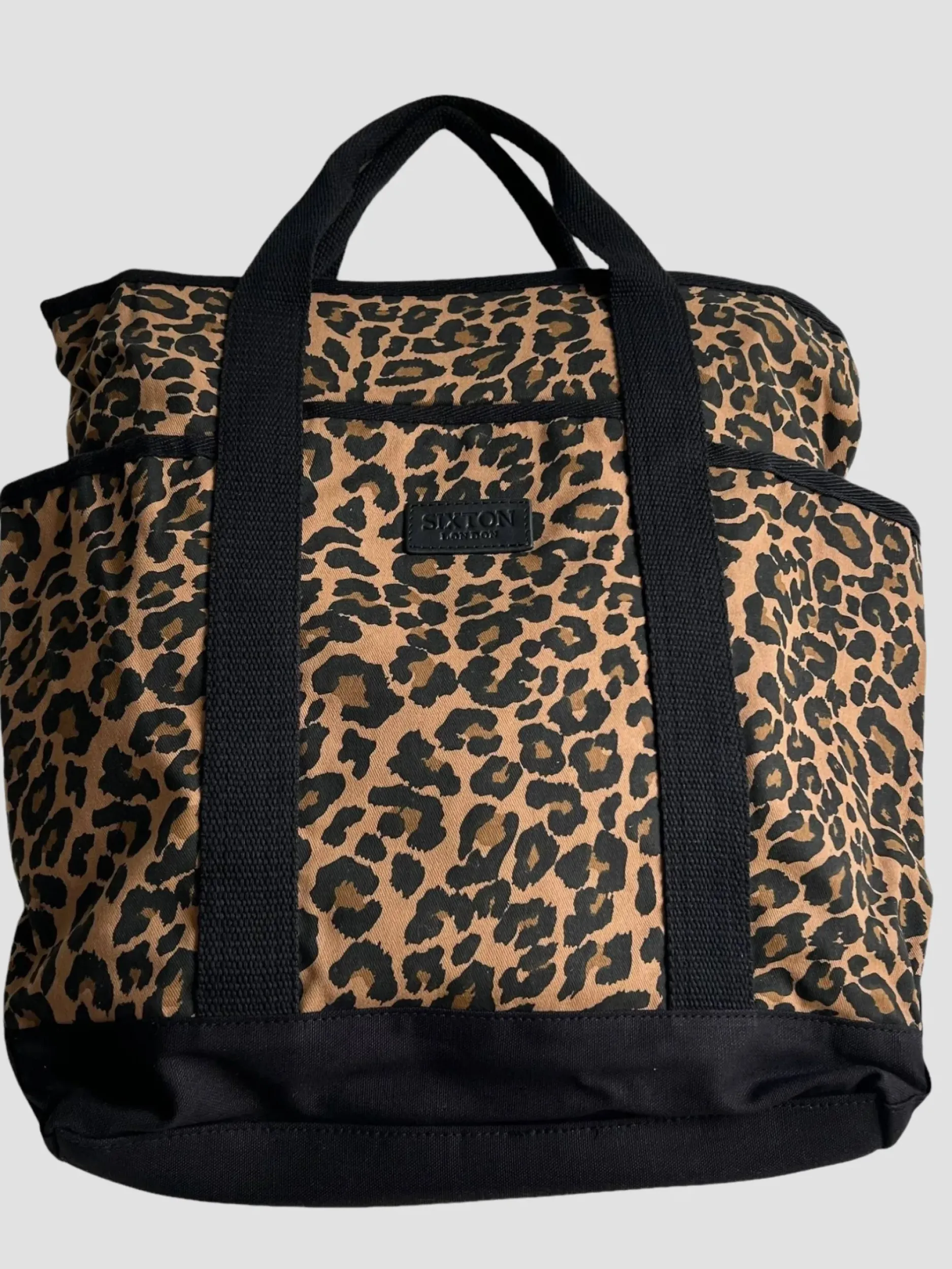 Sale HippieChic Sac à dos à imprimé léopard - marron foncé