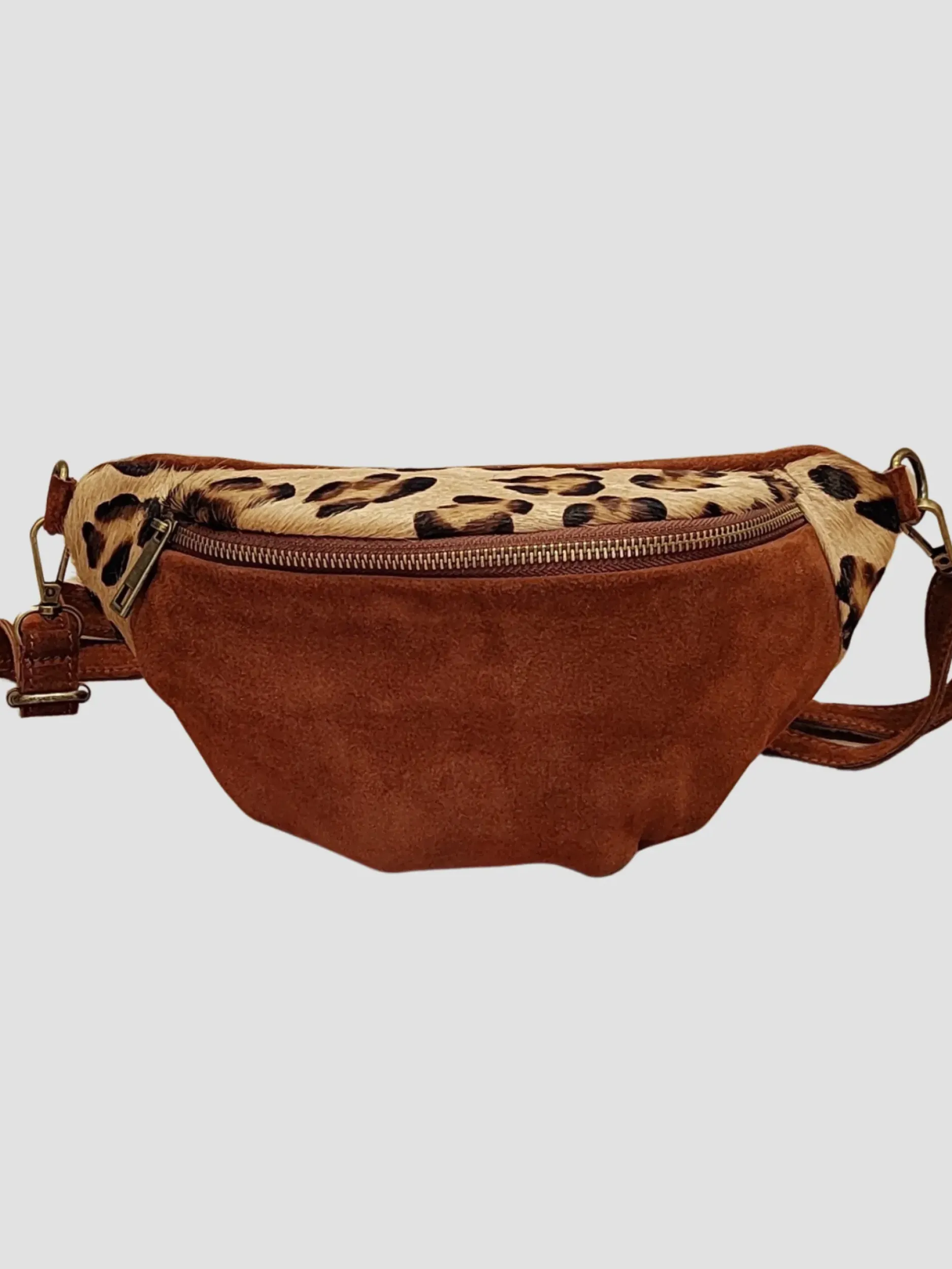 Best HippieChic Sac Banane en Cuir Léopard