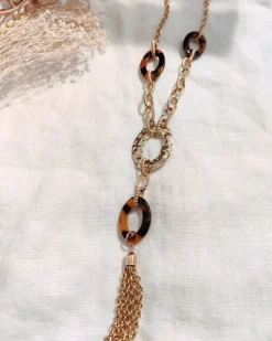 New HippieChic Sautoir Anneau Léopard Or