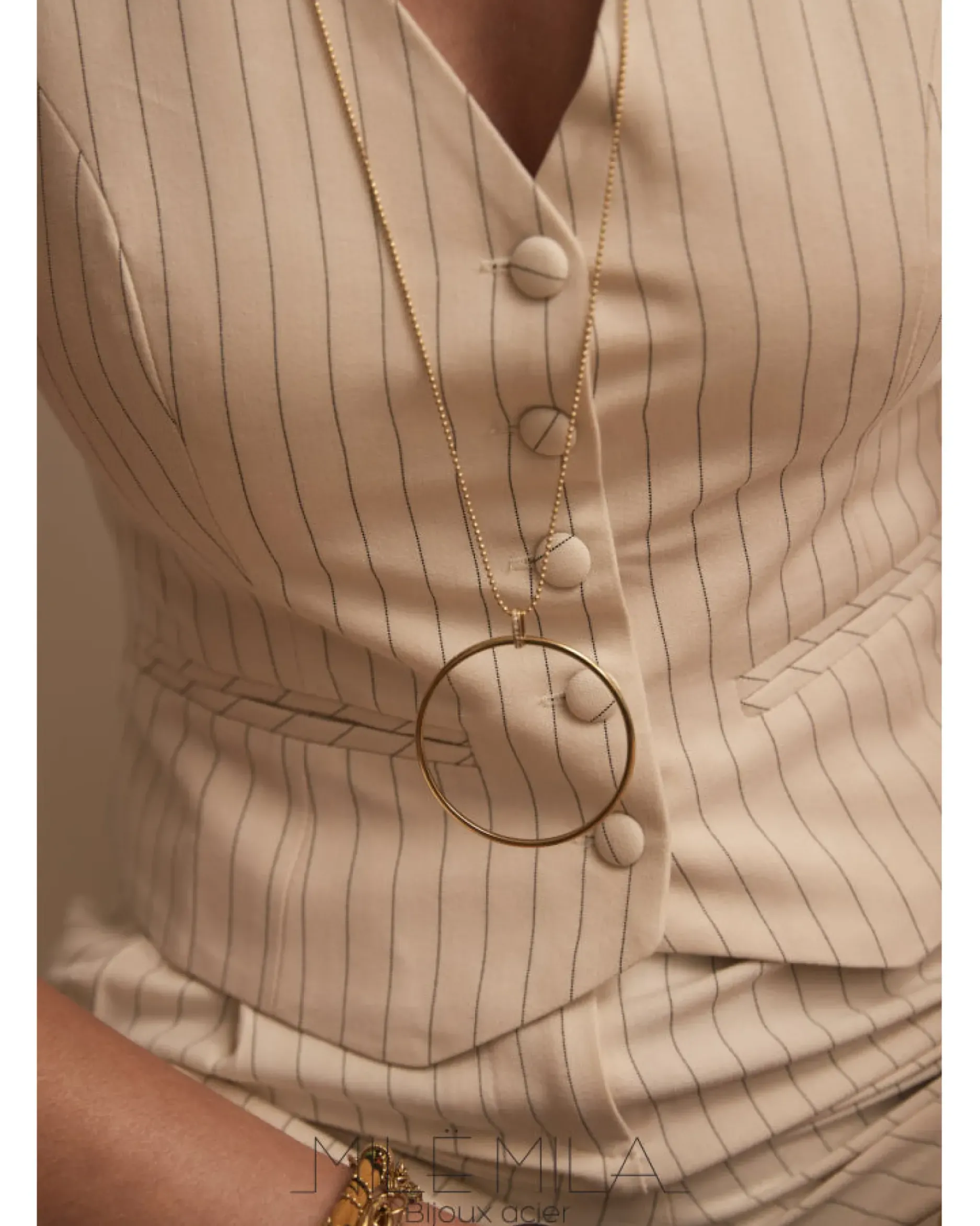 Hot HippieChic Sautoir Anneau Strass