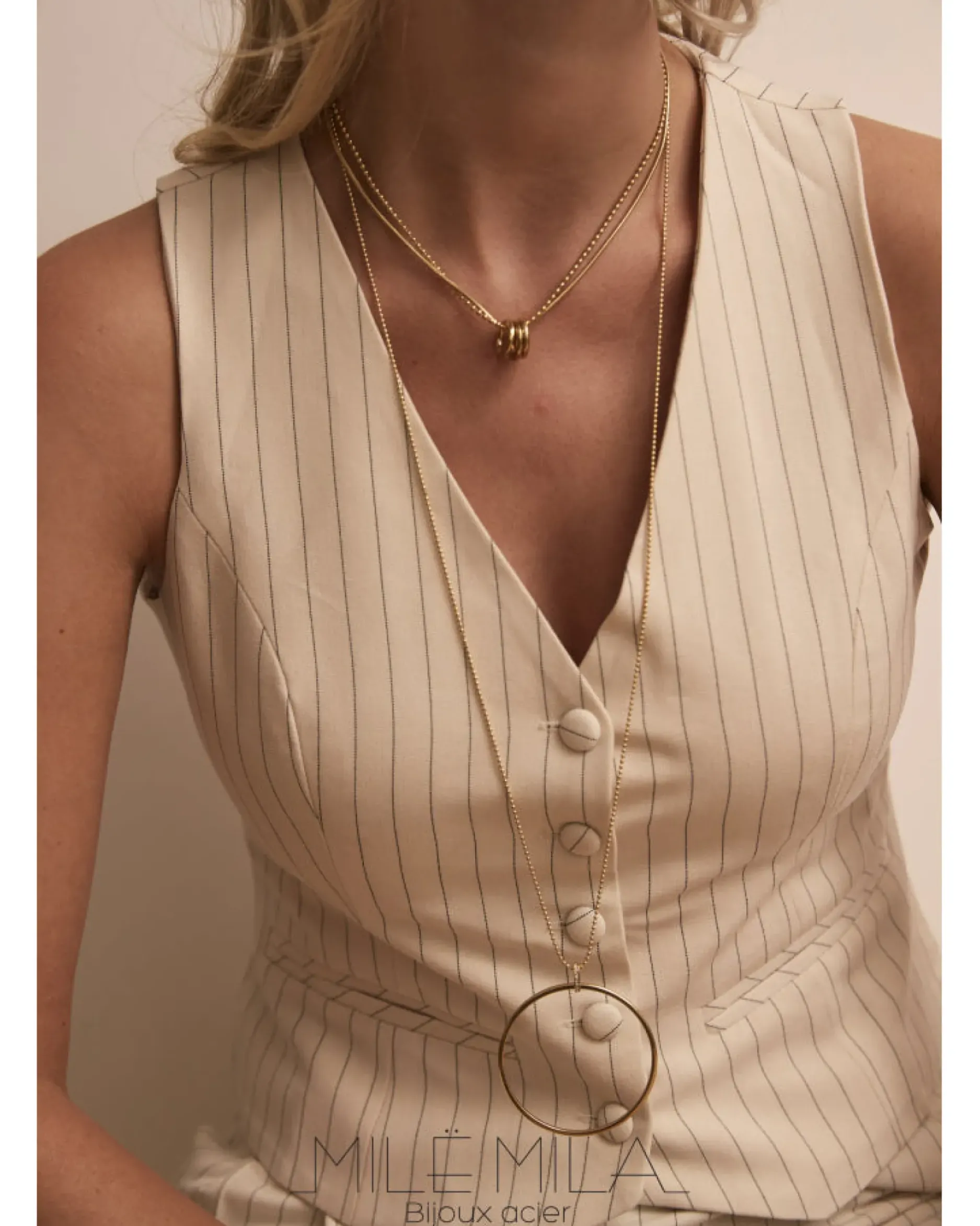 Hot HippieChic Sautoir Anneau Strass