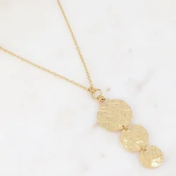 Best Sale HippieChic Sautoir avec Pièces Rondes Martelées